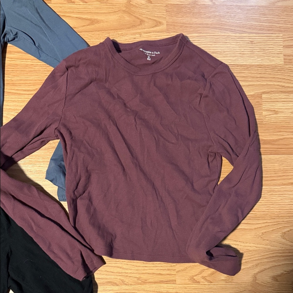 Women's Long Sleeve Tops - Black, Blue, and Purple - Picture 3 of 7